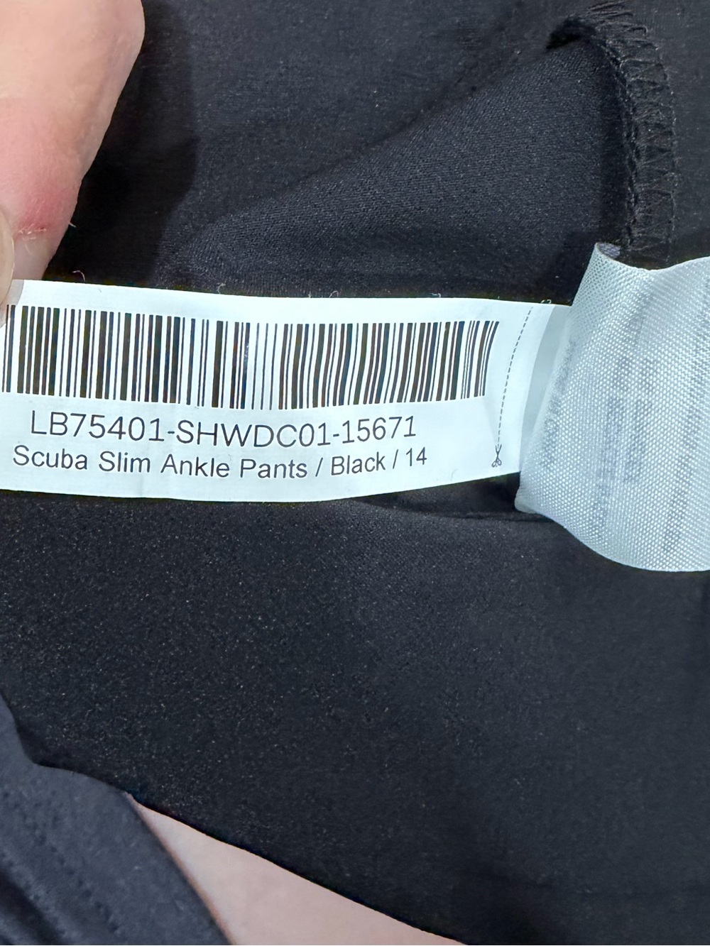 NWT Quince Black Nylon & Spandex Scuba Slim Ankle Pants Sz. 14 - Picture 6 of 8
